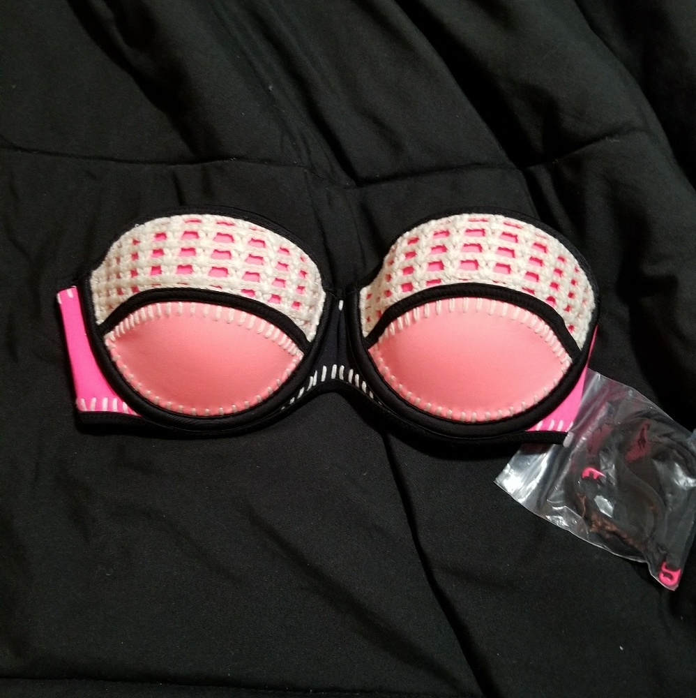 Victoria's secret neoprene crochet swim top